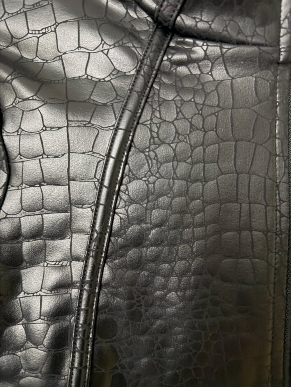X by Gottex Line Jacket in a black crocodile pattern - Picture 7 of 12